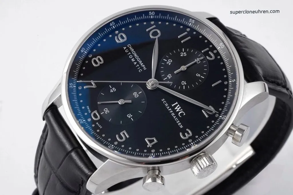 1:1 Super Clone Uhr IWC Portugieser IW371447 Schwarzes Zifferblatt Automatik Chronograph 41mm