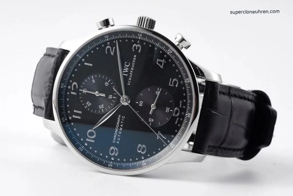 1:1 Super Clone Uhr IWC Portugieser IW371447 Schwarzes Zifferblatt Automatik Chronograph 41mm