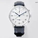 1:1 Super Clone Uhr IWC Portugieser IW371446 mit blauen Zeigern und Automatikwerk