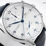 1:1 Super Clone Uhr IWC Portugieser IW371446 mit blauen Zeigern und Automatikwerk