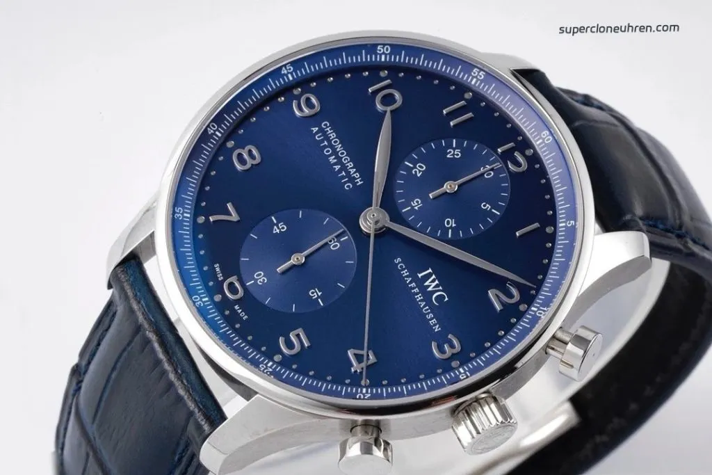 1:1 Super Clone Uhr IWC Portugieser Chronograph IW371491 Blaues Zifferblatt 41mm