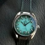 1:1 Super Clone Uhr Omega Seamaster Aqua Terra 220.32.41.21.03.001 Türkis Kautschukband 41mm