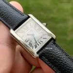 1:1 Super Clone Uhr Cartier Tank Solo WSTA0030 Weißes Zifferblatt 31×24,4 mm