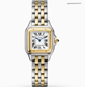 1:1 Super Clone Uhr Cartier Panthère de Cartier W2PN0006 Zweifarbig Gold & Stahl 22×30mm
