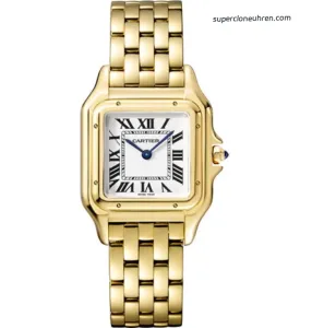 1:1 Super Clone Uhr Cartier Panthère WGPN0009 Vollgold Damenuhr 27×37 mm
