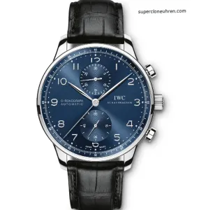 1:1 Super Clone Uhr IWC Portugieser Chronograph IW371491 Blaues Zifferblatt 41mm