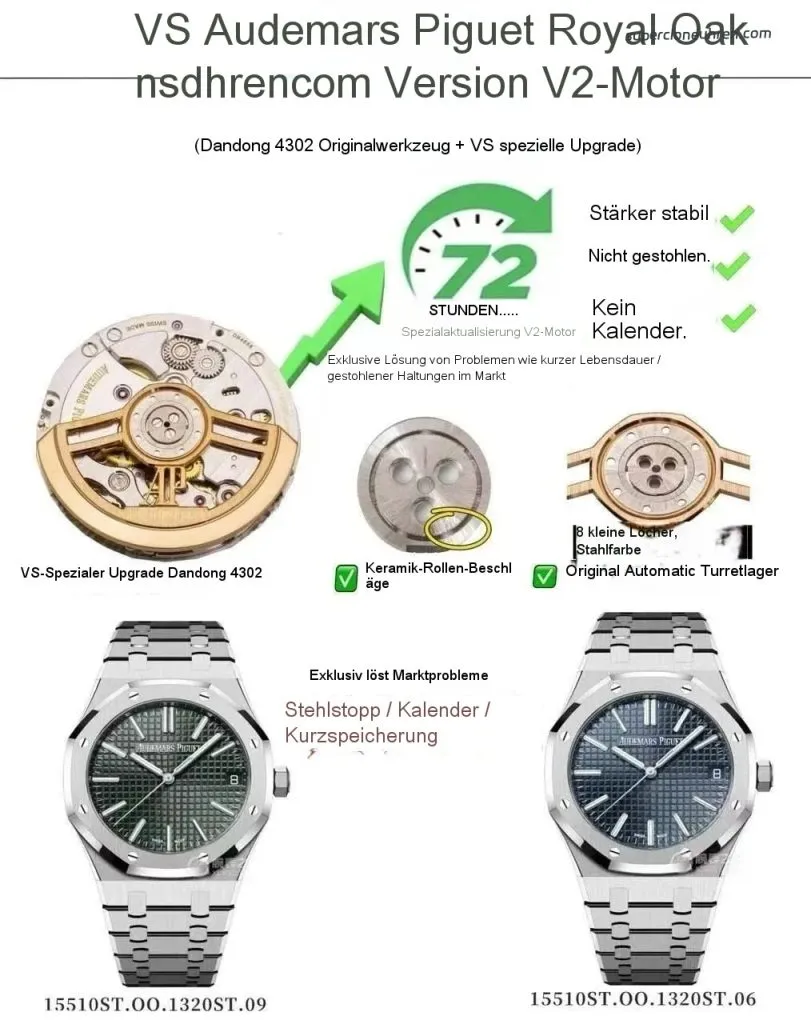 1:1 Super Clone Uhr Audemars Piguet Royal Oak 15510ST.OO.1320ST.06 Blaues Zifferblatt Edelstahl 41mm