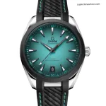 1:1 Super Clone Uhr Omega Seamaster Aqua Terra 220.32.41.21.03.001 Türkis Kautschukband 41mm