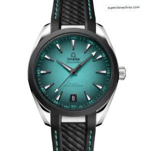 1:1 Super Clone Uhr Omega Seamaster Aqua Terra 220.32.41.21.03.001 Türkis Kautschukband 41mm