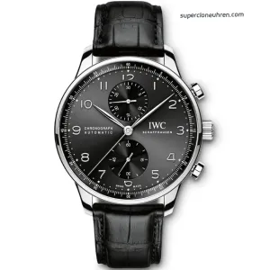 1:1 Super Clone Uhr IWC Portugieser IW371447 Schwarzes Zifferblatt Automatik Chronograph 41mm