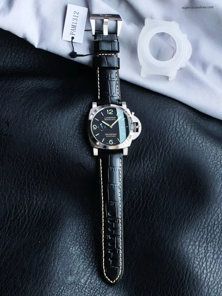 1:1 Super Clone Uhr Panerai Luminor Marina PAM01312 Blaue Sekunde Edelstahl 44mm