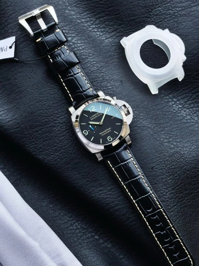 1:1 Super Clone Uhr Panerai Luminor Marina PAM01312 Blaue Sekunde Edelstahl 44mm
