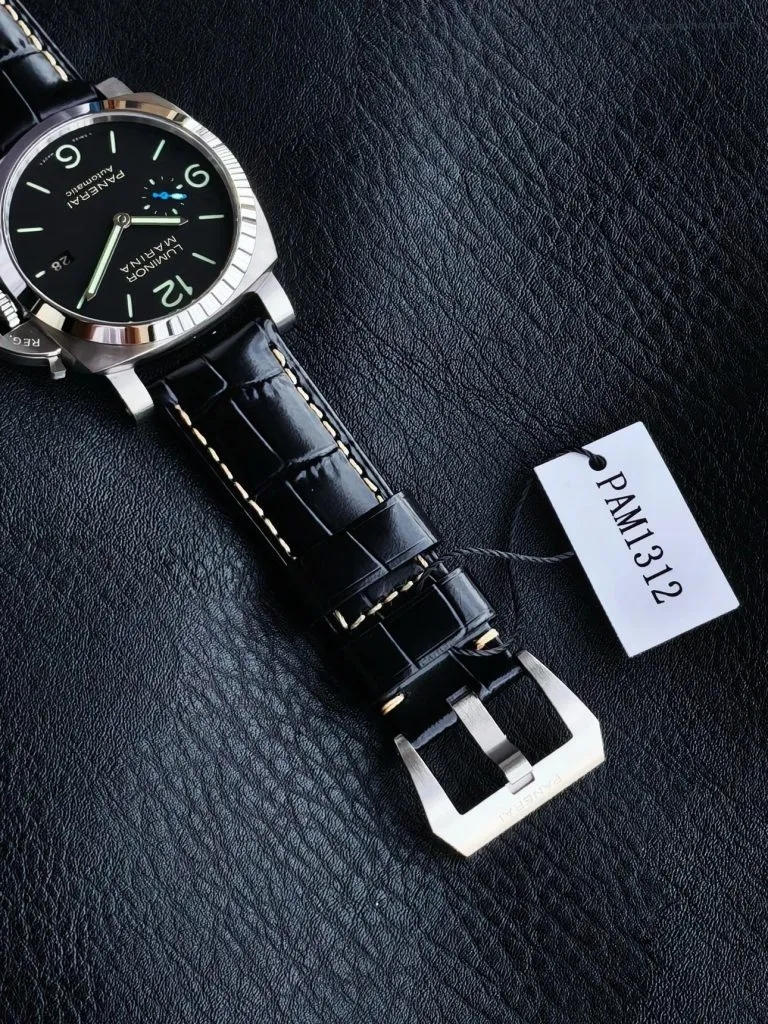 1:1 Super Clone Uhr Panerai Luminor Marina PAM01312 Blaue Sekunde Edelstahl 44mm