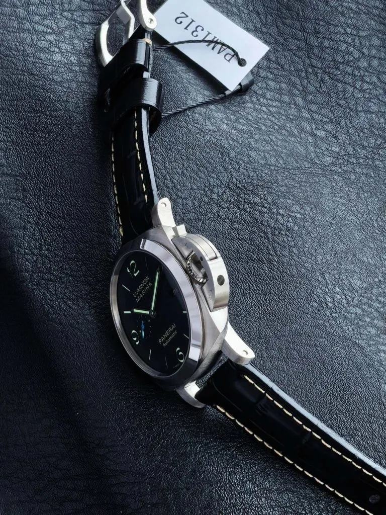 1:1 Super Clone Uhr Panerai Luminor Marina PAM01312 Blaue Sekunde Edelstahl 44mm