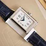 1:1 Super Clone Uhr Jaeger-LeCoultre Reverso Q3288422 mit echten Diamanten und Krokodillederarmband