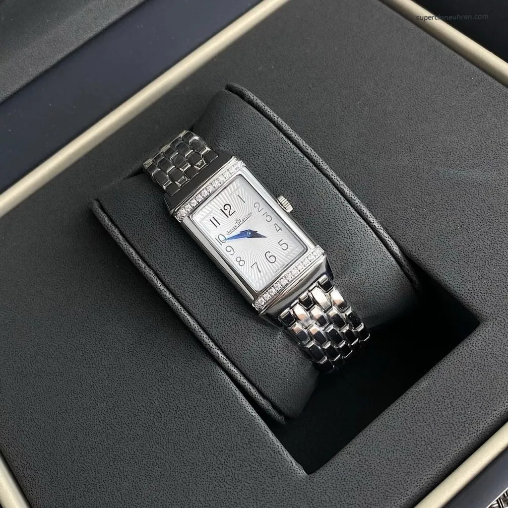 1:1 Super Clone Uhr Jaeger-LeCoultre Reverso Q3288120 Edelstahl mit Diamanten
