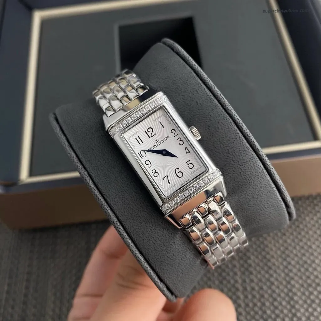 1:1 Super Clone Uhr Jaeger-LeCoultre Reverso Q3288120 Edelstahl mit Diamanten