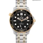 1:1 Super Clone Uhr Omega Seamaster 300 210.20.42.20.01.002 Schwarz-Gold Zweifarbig 42mm