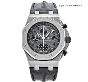 1:1 Super Clone Uhr Audemars Piguet Royal Oak Offshore 26470ST.OO.A104CR.01 Grau 42mm