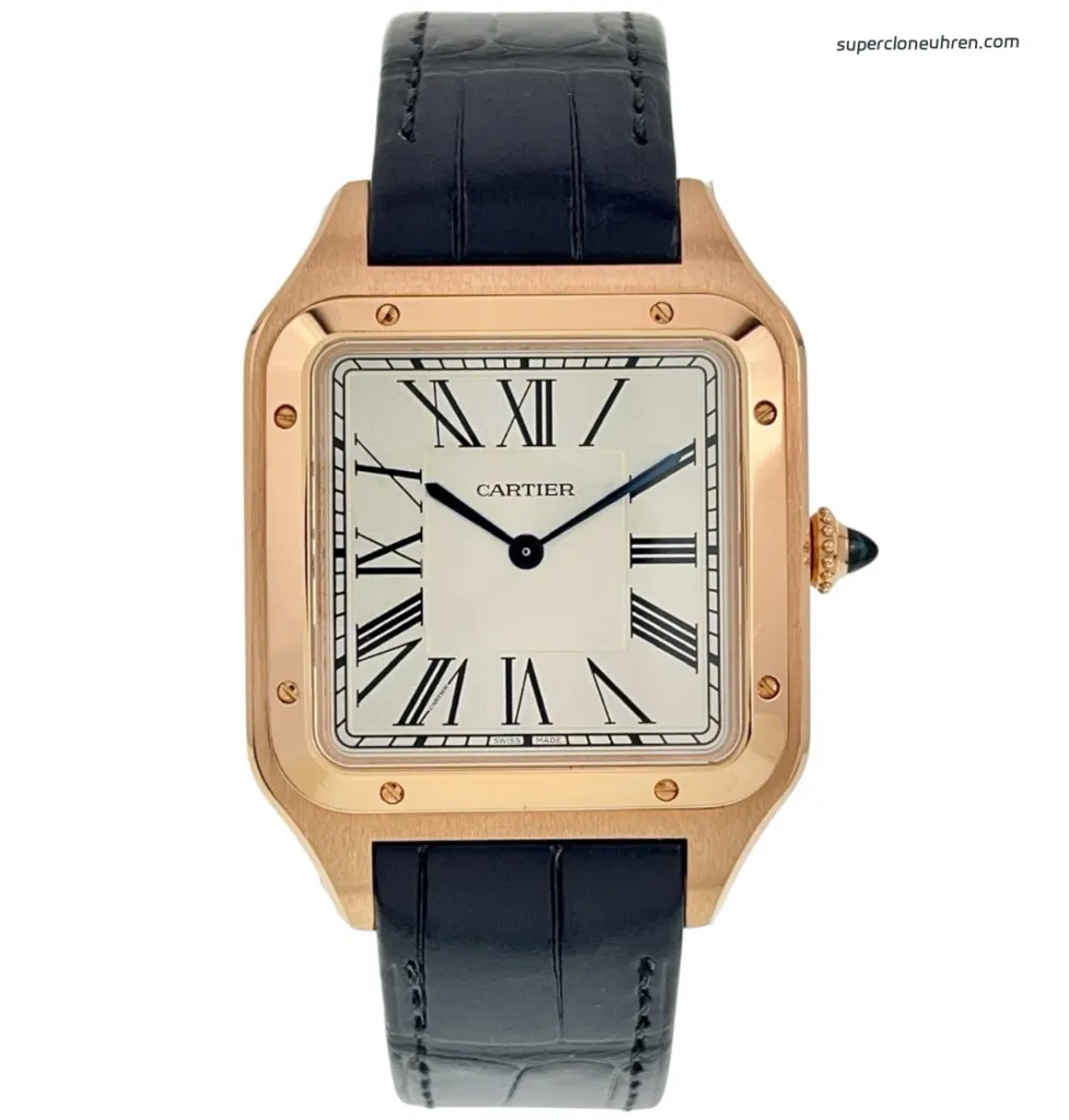 1:1 Super Clone Uhr Cartier Santos-Dumont WGSA0032 Roségold Herrenuhr 46,6×33,9mm