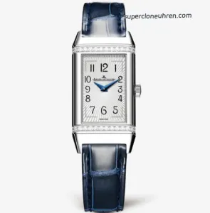 1:1 Super Clone Uhr Jaeger-LeCoultre Reverso Q3288422 mit echten Diamanten und Krokodillederarmband