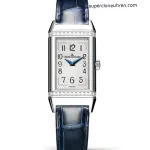 1:1 Replica Jaeger-LeCoultre Reverso 3288420 Damenuhr mit echten Diamanten und Krokodillederarmband
