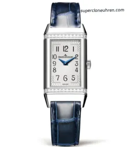 1:1 Replica Jaeger-LeCoultre Reverso 3288420 Damenuhr mit echten Diamanten und Krokodillederarmband