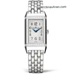 1:1 Super Clone Uhr Jaeger-LeCoultre Reverso Q3288120 Edelstahl mit Diamanten