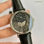 1:1 Super Clone Uhr Breguet Tradition 7057BB/G9/9W6 Skelettzifferblatt Grau 40mm