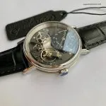 1:1 Super Clone Uhr Breguet Tradition 7057BB/G9/9W6 Skelettzifferblatt Grau 40mm
