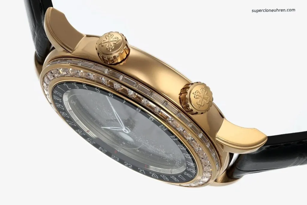 1:1 Super Clone Uhr Patek Philippe Celestial 6104R-001 Roségold mit Diamanten 44mm