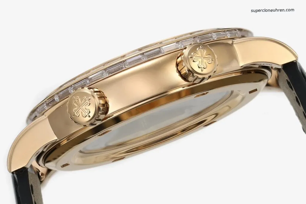 1:1 Super Clone Uhr Patek Philippe Celestial 6104R-001 Roségold mit Diamanten 44mm