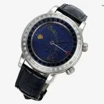 1:1 Super Clone Uhr Patek Philippe Grand Complications 6104G-001 Weißgold mit Diamanten 44mm