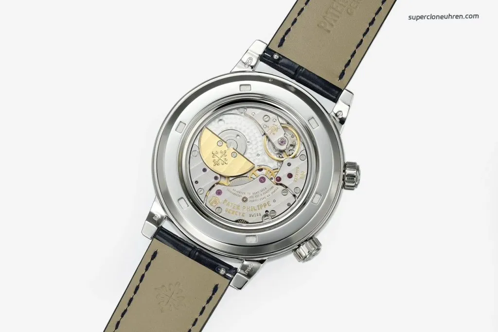 1:1 Super Clone Uhr Patek Philippe Grand Complications 6104G-001 Weißgold mit Diamanten 44mm