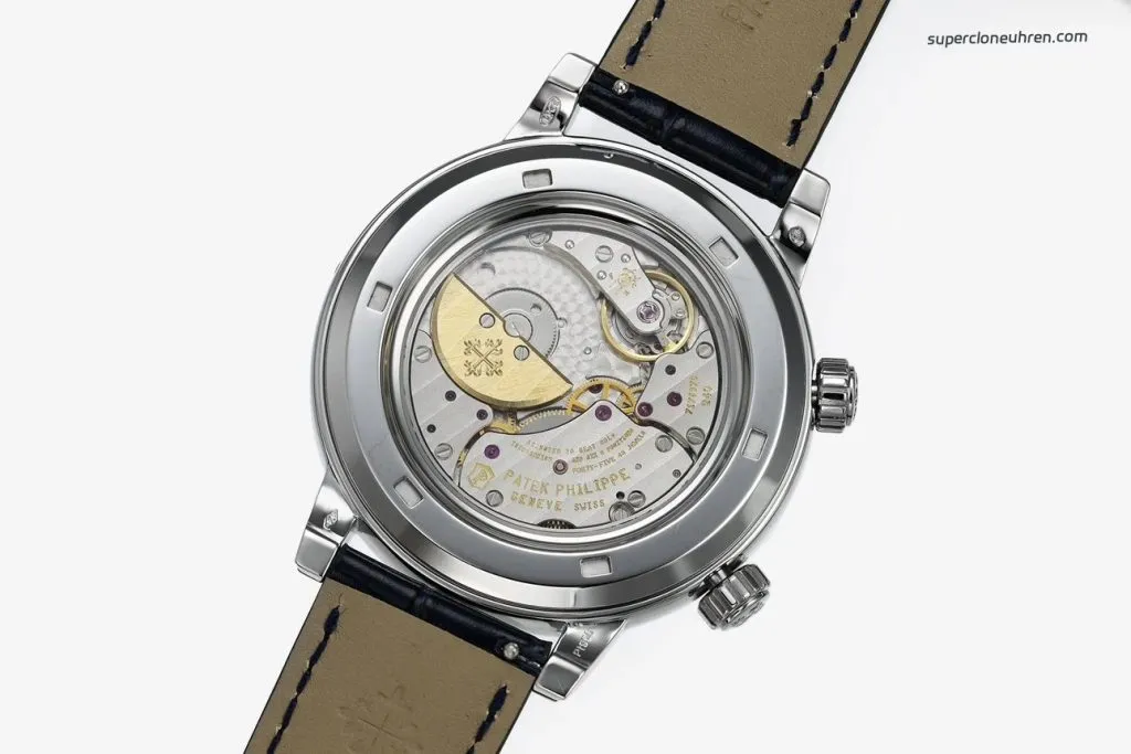 1:1 Super Clone Uhr Patek Philippe Grand Complications 6104/11P-010 Weißgold mit Mondphase 44mm