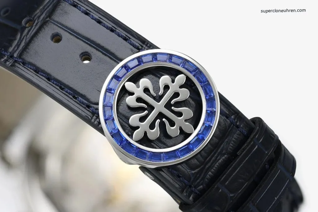 1:1 Super Clone Uhr Patek Philippe Grand Complications 6104/11P-010 Weißgold mit Mondphase 44mm