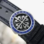 1:1 Super Clone Uhr Patek Philippe Grand Complications 6104/11P-010 Weißgold mit Mondphase 44mm