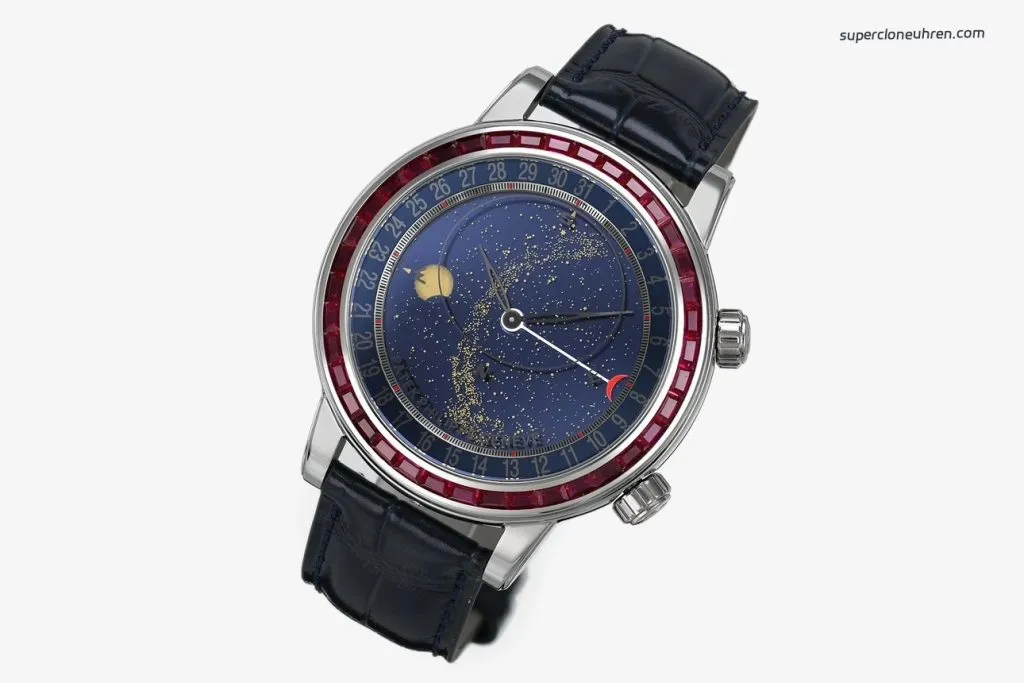 1:1 Super Clone Uhr Patek Philippe Celestial 6104/12P-010 Weißgold mit Sternenzeit-Zifferblatt 44mm