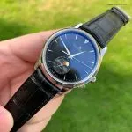 1:1 Super Clone Uhr Jaeger-LeCoultre Master Ultra Thin Mondphase 1368470 Schwarz 39mm