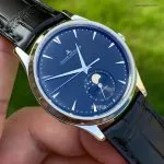 1:1 Super Clone Uhr Jaeger-LeCoultre Master Ultra Thin Mondphase 1368470 Schwarz 39mm