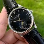 1:1 Super Clone Uhr Jaeger-LeCoultre Master Ultra Thin Mondphase 1368470 Schwarz 39mm