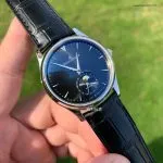 1:1 Super Clone Uhr Jaeger-LeCoultre Master Ultra Thin Mondphase 1368470 Schwarz 39mm