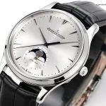 1:1 Super Clone Uhr Jaeger-LeCoultre Master Ultra Thin Moon 1368420 Edelstahl Silberzifferblatt 39 × 9,9 mm