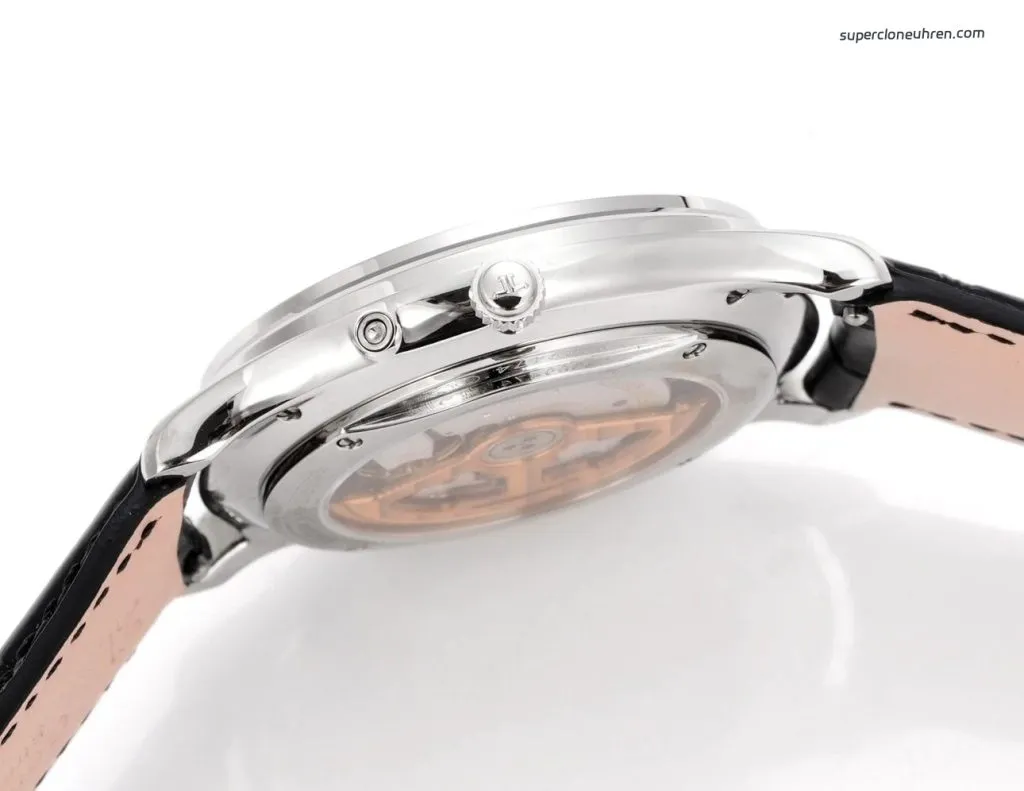 1:1 Super Clone Uhr Jaeger-LeCoultre Master Ultra Thin Moon 1368420 Edelstahl Silberzifferblatt 39 × 9,9 mm