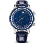 1:1 Super Clone Uhr Patek Philippe Grand Complications 6104/11P-010 Weißgold mit Mondphase 44mm
