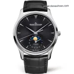1:1 Super Clone Uhr Jaeger-LeCoultre Master Ultra Thin Mondphase 1368470 Schwarz 39mm