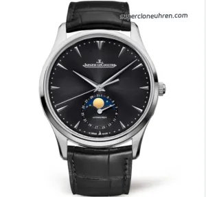 1:1 Super Clone Uhr Jaeger-LeCoultre Master Ultra Thin Mondphase 1368470 Schwarz 39mm