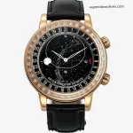 1:1 Super Clone Uhr Patek Philippe Celestial 6104R-001 Roségold mit Diamanten 44mm