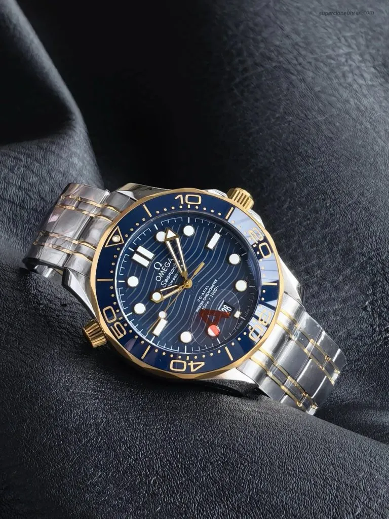 1:1 Super Clone Uhr Omega Seamaster 300M 210.20.42.20.03.001 Bicolor Blau 42mm