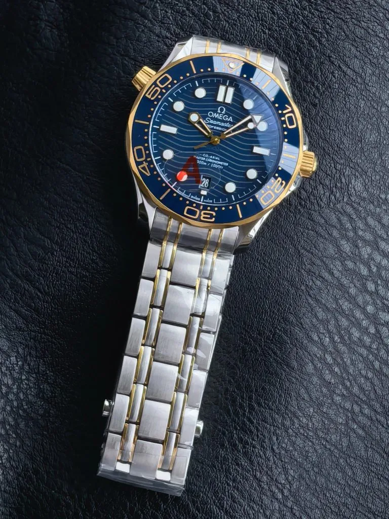 1:1 Super Clone Uhr Omega Seamaster 300M 210.20.42.20.03.001 Bicolor Blau 42mm